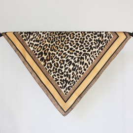 مینی اسکارف سیلک طرح پلنگی